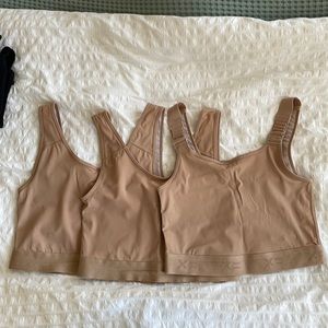 TomboyX compression top x2 and adjustable compression top x1, Chai, small